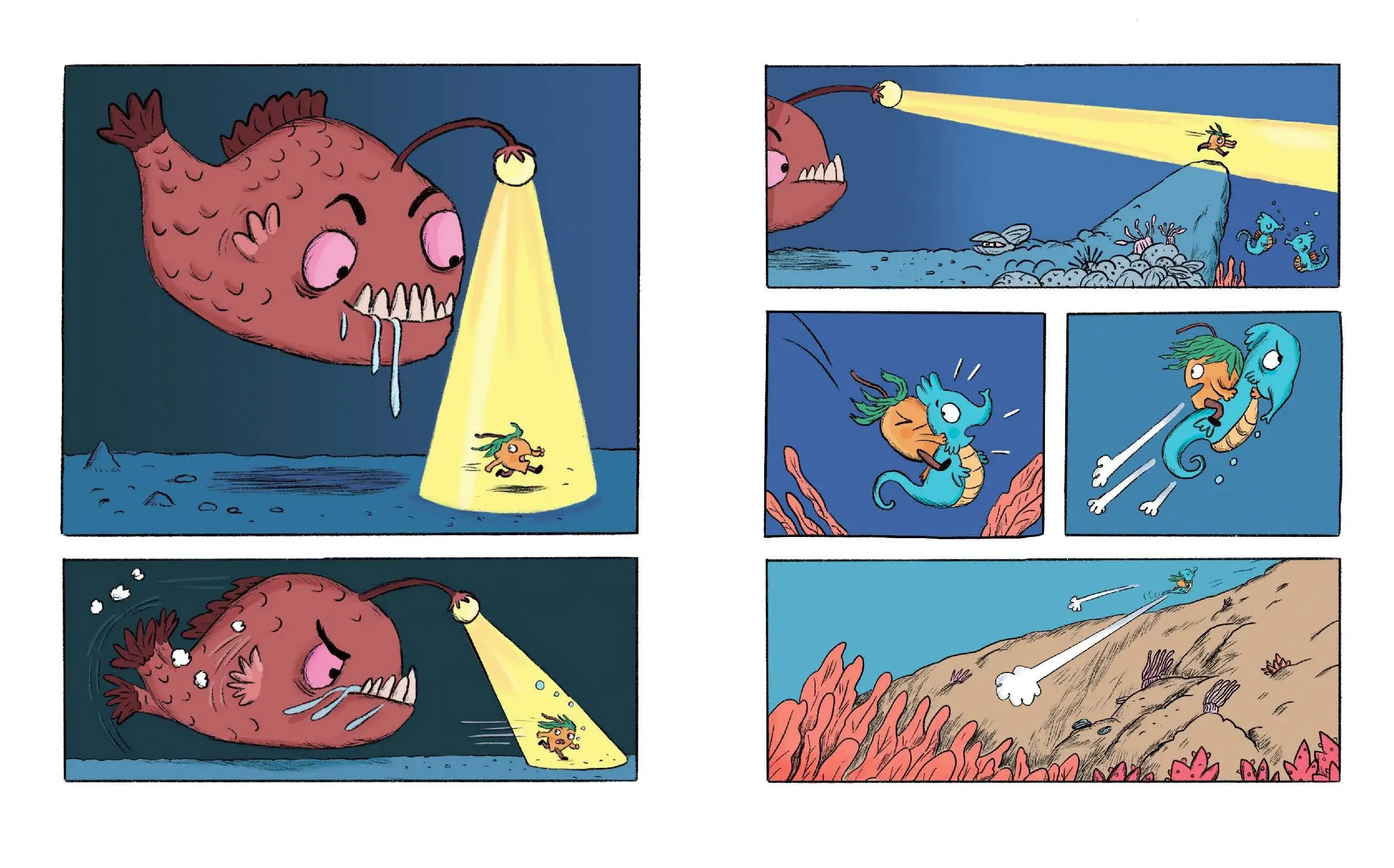 Noisette - Plouf ! Noisette - Le retour de la super Noisette - Une aventure sous-marine pleine d'humour - MINI BULLES - BD sans textes - dès 3 ans - BD - 9782095023713 - page-interieure 05
