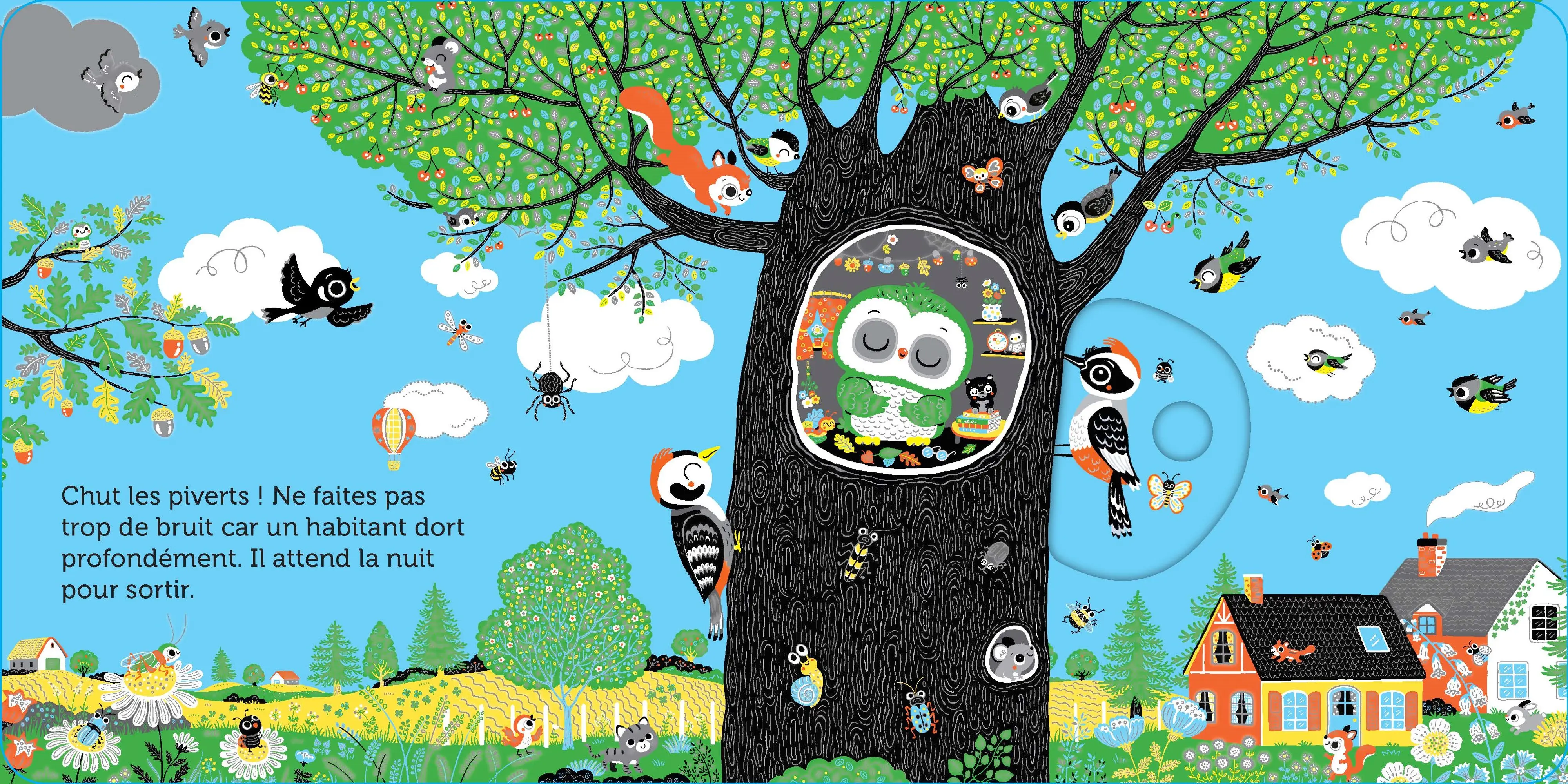 Promenade dans l'arbre - livre animé pour les bébés - dès 6 mois - Livre d'éveil - 9782095024383 - page-interieure 05