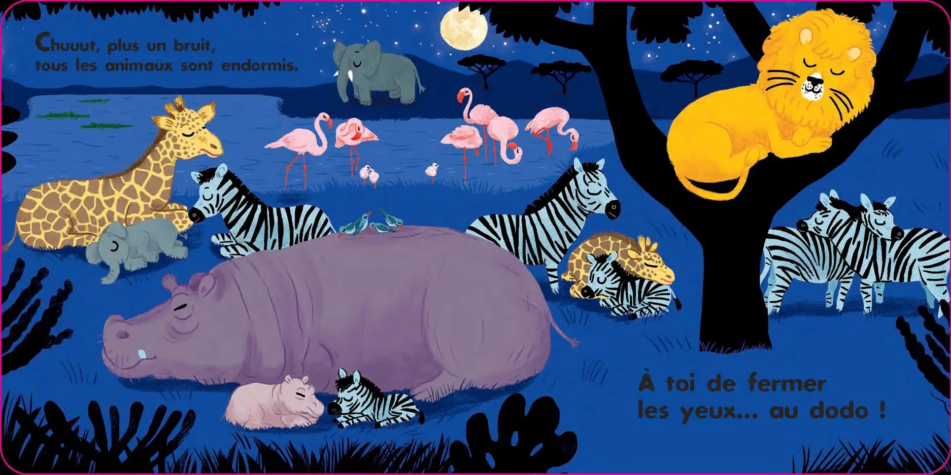Au dodo - Les animaux sauvages - Un livre animé pour endormir les bébés en douceur - dès 6 mois - Livre d'éveil - 9782095042226 - page-interieure 05