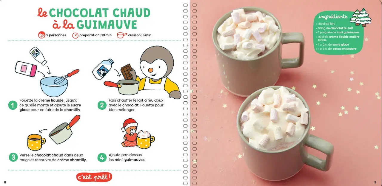 Livre de cuisine T'choupi - Tout choco ! - 20 recettes super faciles 100% chocolat - dès 2 ans -  - 9782095042684 - page-interieure 05
