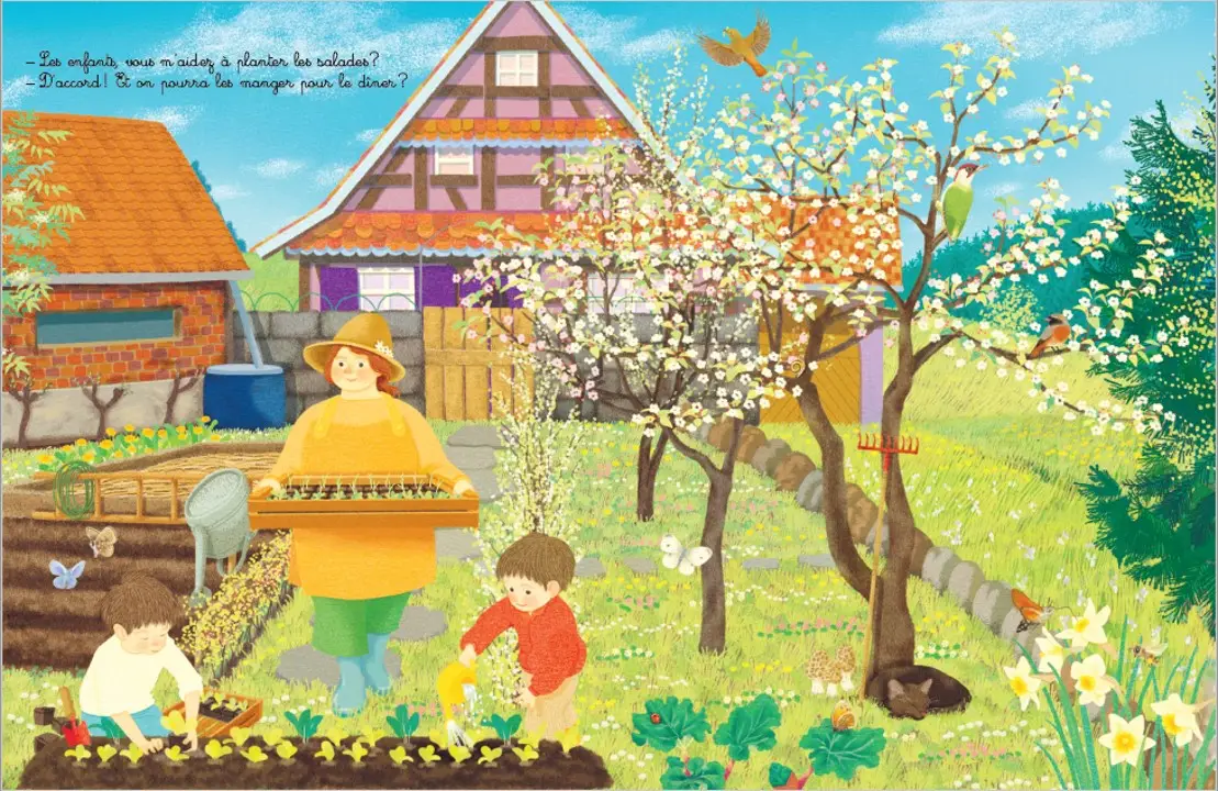 Printemps - Une promenade douce et poétique dans la nature - dès 2 ans - Livre d'éveil - 9782095043858 - page-interieure 05