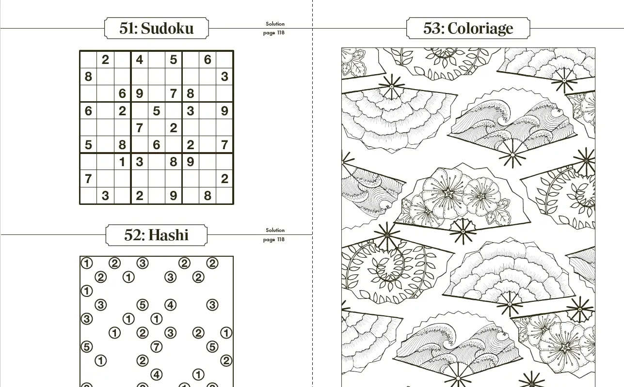 126 jeux et activités - Une grande variété de jeux et d'activités Adultes (sudoku, labyrinthes, coloriages...) pour le plaisir et la détente - Cahier d'activités - 9782095051969 - page-interieure 05