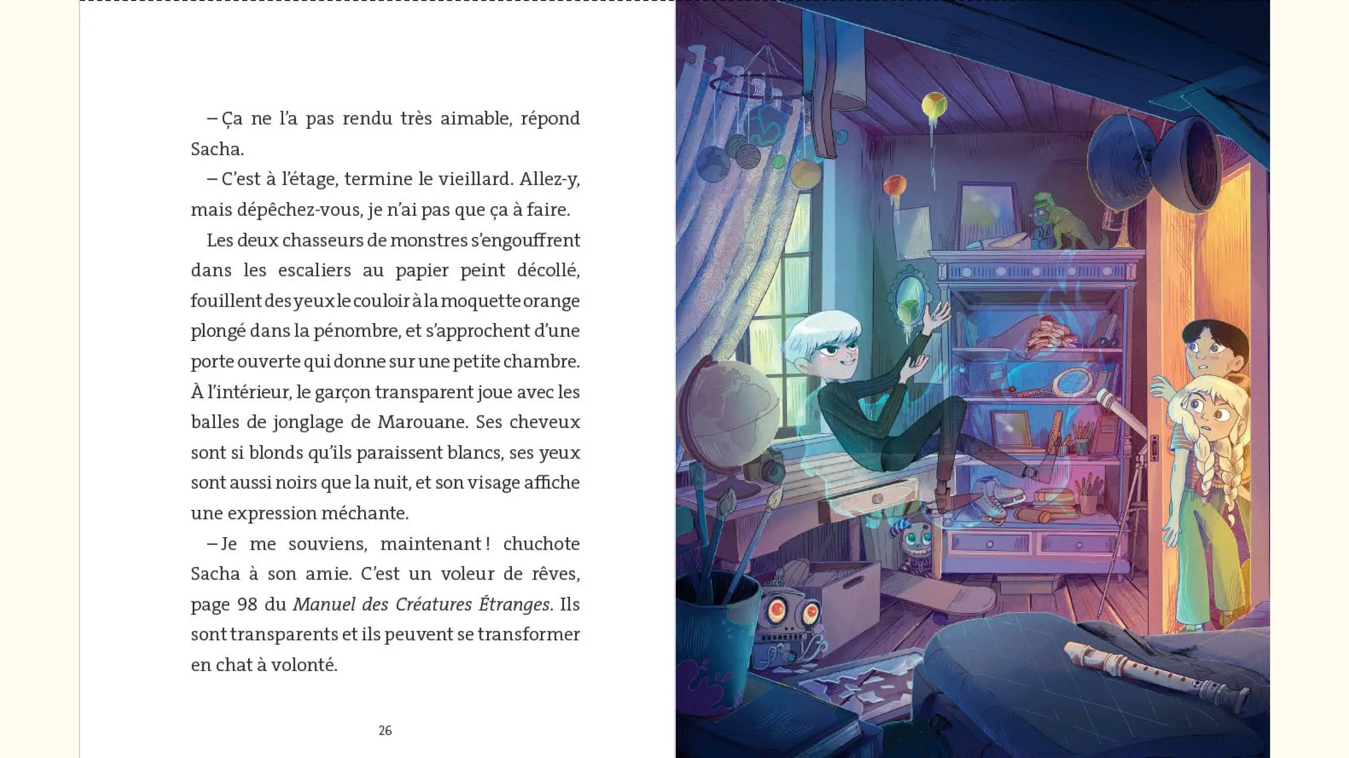 Les Chasse-Monstres - Le voleur de rêves - Un duo soudé qui affronte les monstres au quotidien !  - Etoile Filante - Dès 7 ans - Roman - 9782095058104 - page-interieure 05