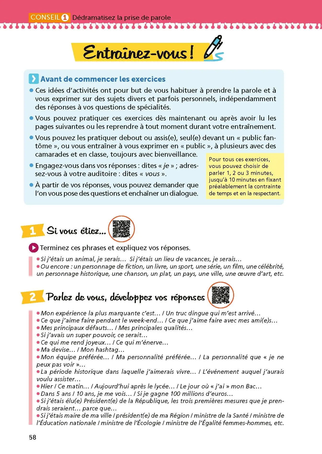 Mission Grand oral - Sciences  Humaines et Sociales - ABC Réussite - Spécialités de Terminale - SES, HGGSP, LLCER, Maths - Bac 2027 - Epreuve finale Tle Grand oral - EPUB - Livre de cours, méthode et exercices - 9782095050436 - page intérieure 058