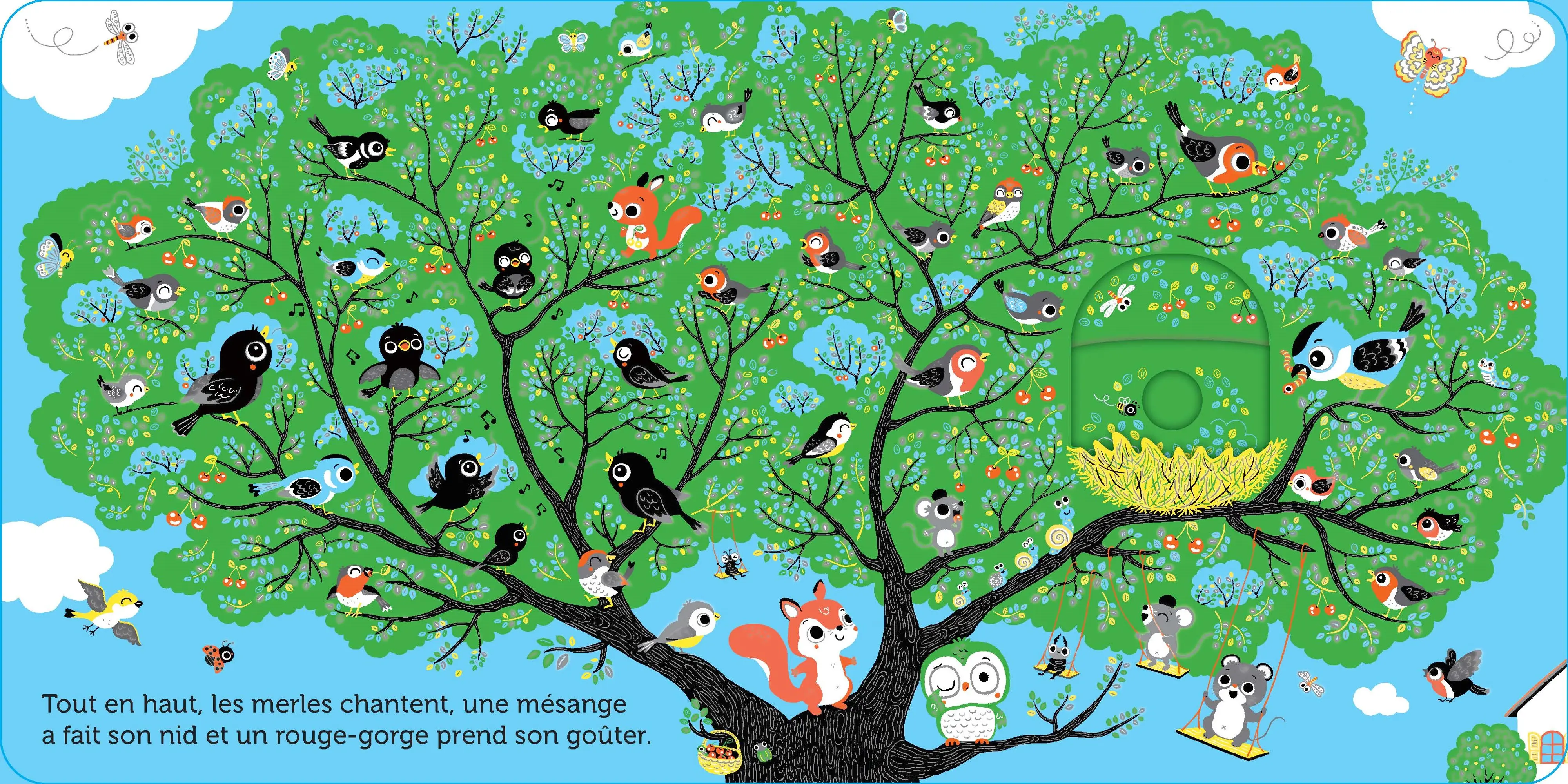 Promenade dans l'arbre - livre animé pour les bébés - dès 6 mois - Livre d'éveil - 9782095024383 - page-interieure 06