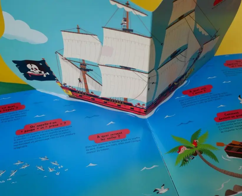 Le Kididoc des pirates - pour découvrir la vraie vie des pirates dans un grand livre Pop-up extraordinaire - dès 5 ans - Livre documentaire - 9782095028718 - page intérieure 06