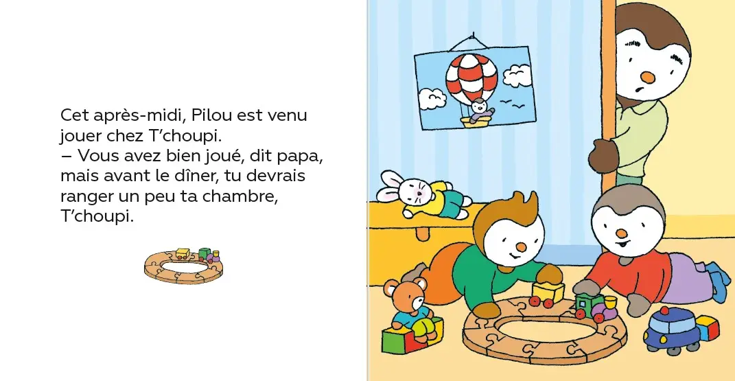 T'choupi range sa chambre - Dès 2 ans - Album(s) - 9782092492895 - page interieure 1