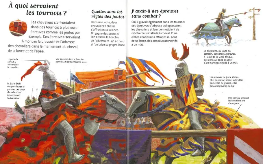 Châteaux et chevaliers - Questions/Réponses - doc dès 7 ans - Livre documentaire - 9782092495476 - page-interieure 1
