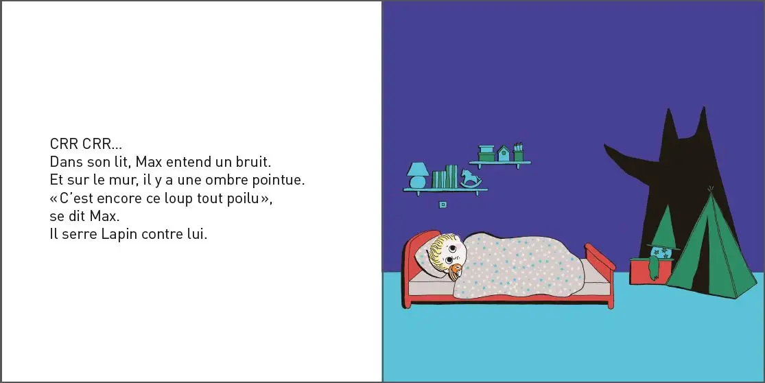 Max et Lapin, même pas peur gros loup poilu - Dès 2 ans - Album(s) - 9782092589557 - page interieure 1