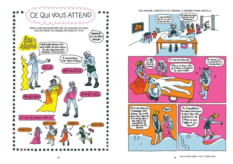 Dans le secret des dieux - (Re)Découvrir les mythes grecs à la lumière de la philo - Bande dessinée - BD - 9782095022389 - page-intérieure 1