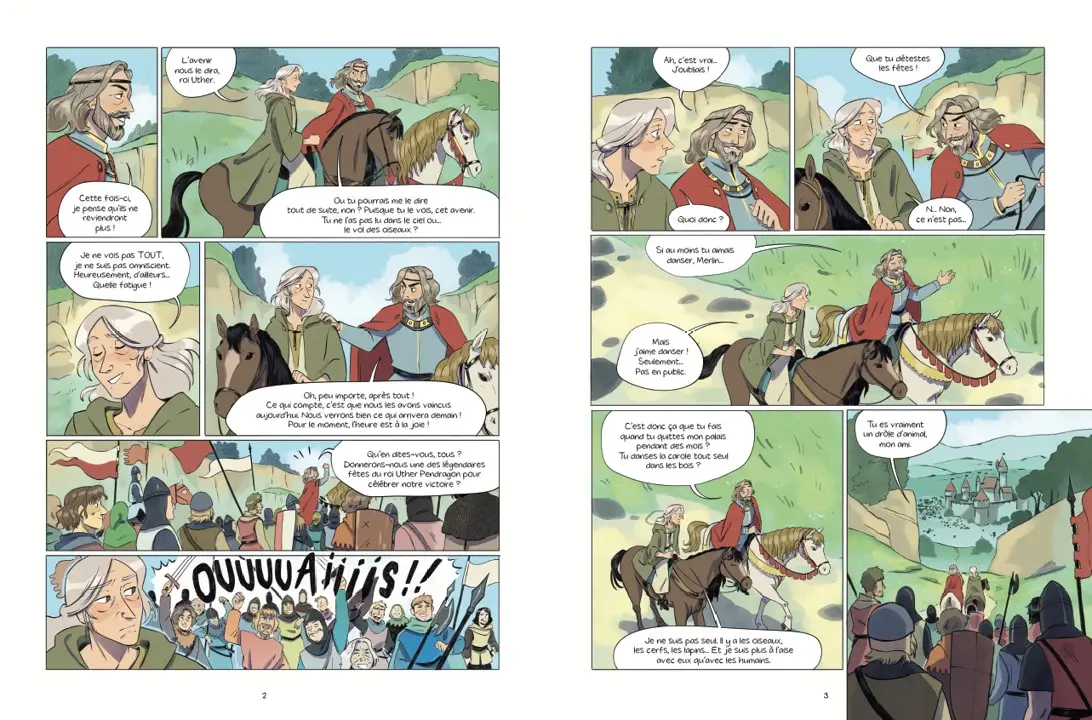 Merlin - Comment Merlin donna vie au roi Arthur - BD - BD - 9782095025649 - page-interieure 1