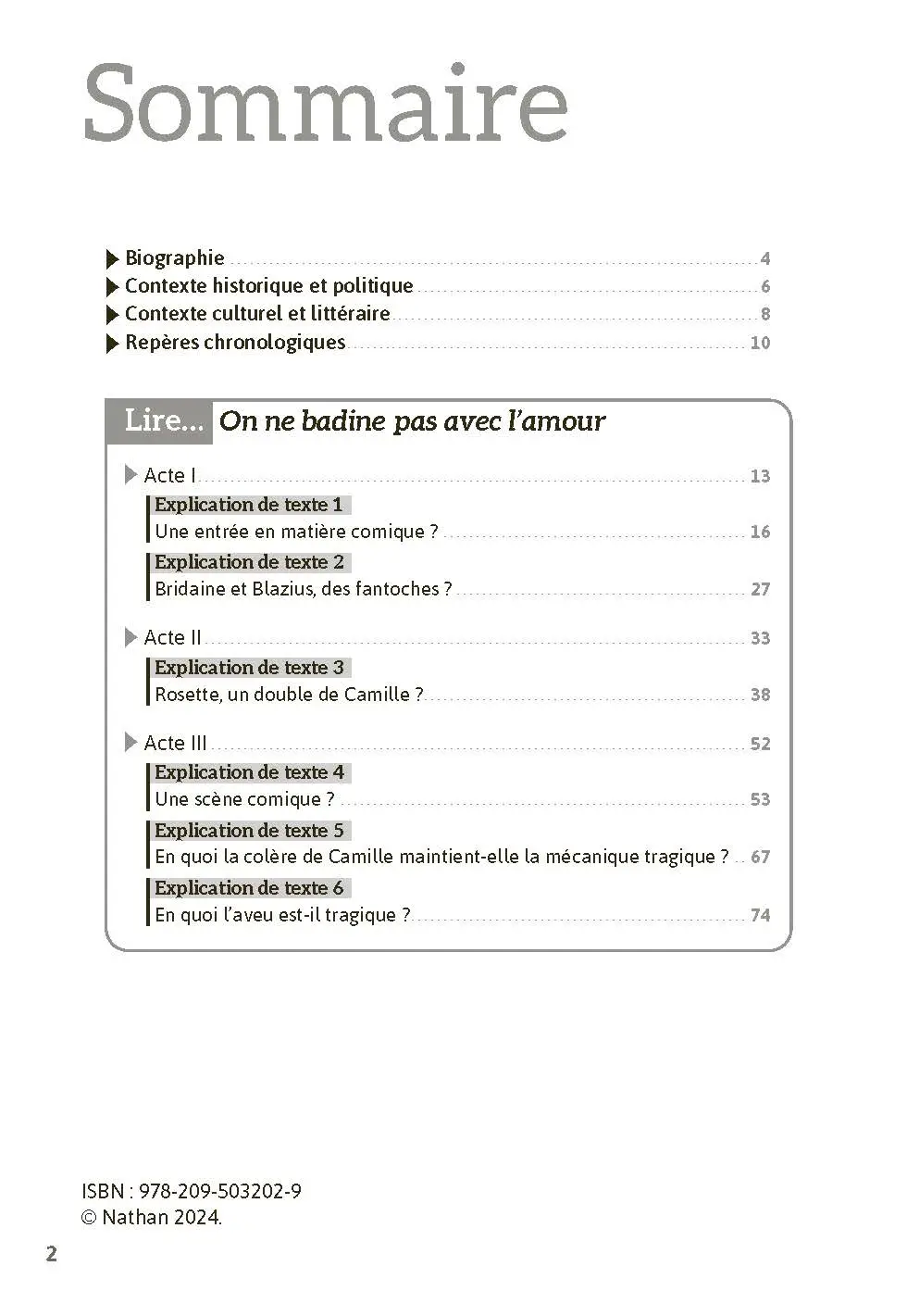 On ne badine pas avec l'amour de Alfred de Musset - BAC Français 1re 2026 - Parcours : Les jeux du coeur et de la parole - voies générale et technologique - édition intégrale prescrite - Classique pédagogique - 9782095032272 - Page intérieure 1