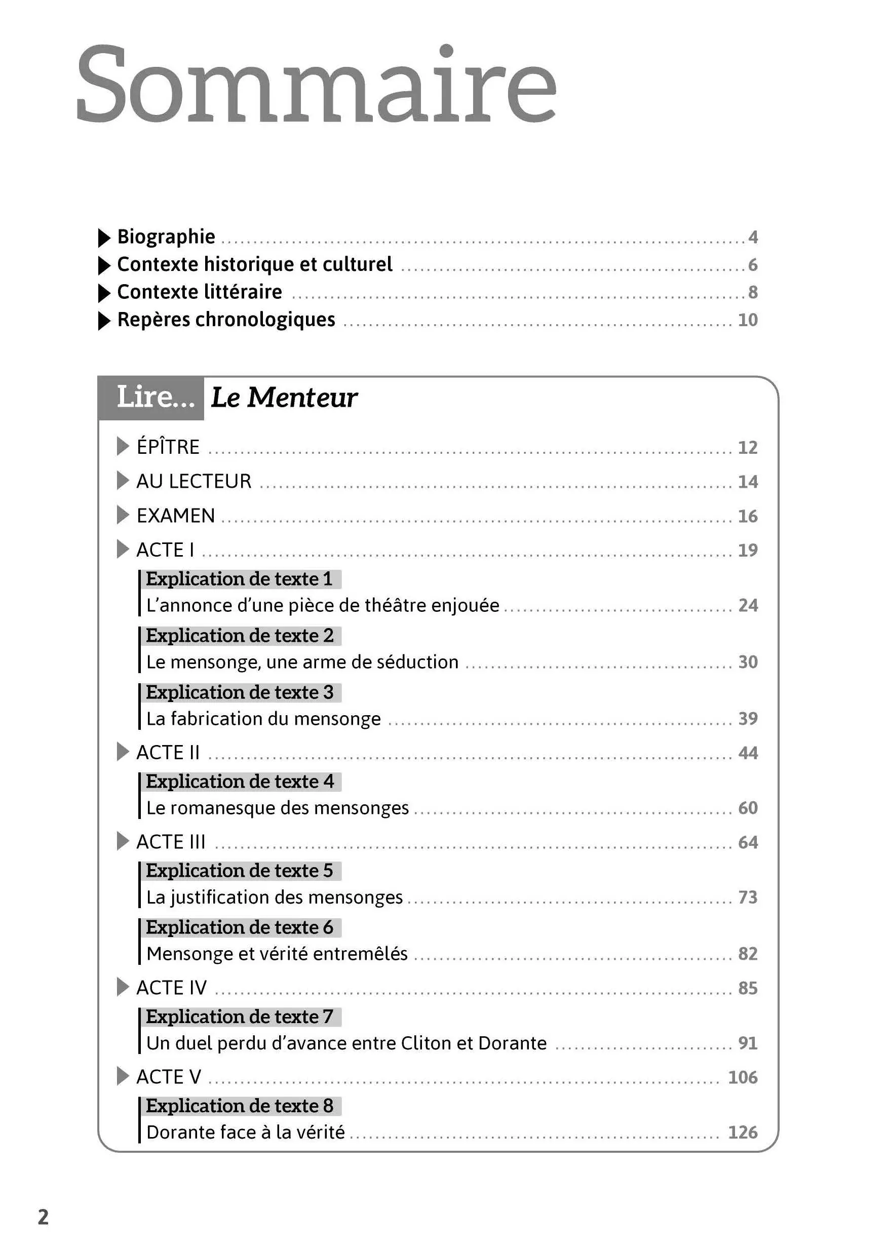 Le Menteur de Corneille - BAC Français 1re 2026 - Parcours : Mensonge et comédie - voies générale et technologique - édition intégrale prescrite - Classique pédagogique - 9782095032616 - Page intérieure 1