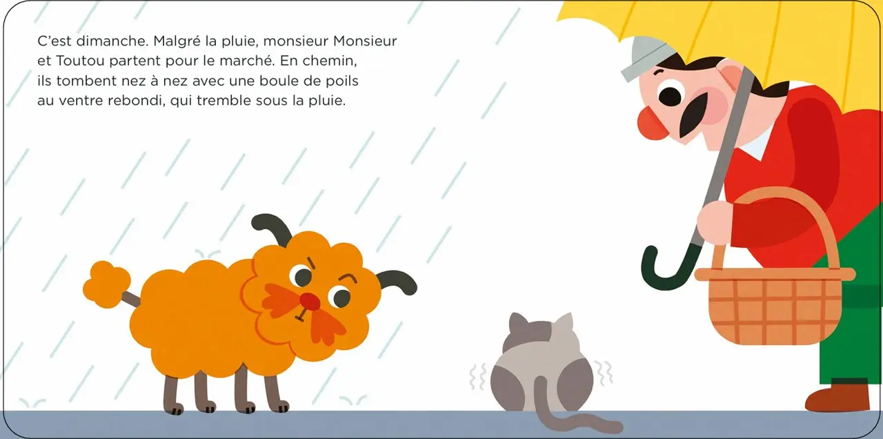 Le chat de monsieur Monsieur - Un univers tendre et drôle - Dès 2 ans - Album(s) - 9782095043117 - page interieure 1