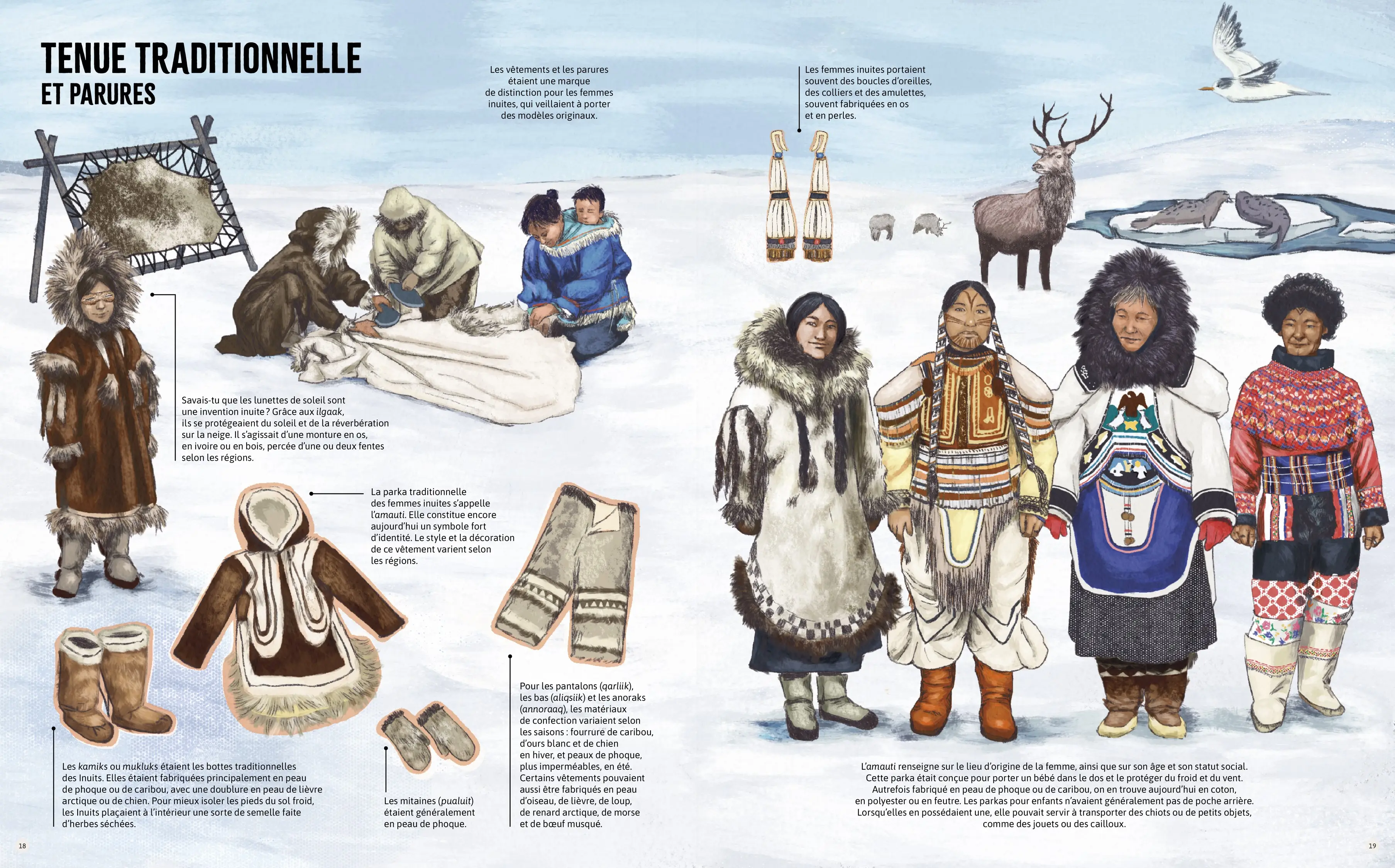Inuites - La vie des femmes en Arctique - Un album documentaire à découvrir dès 10 ans - Livre documentaire - 9782095054151 - page interieure 1