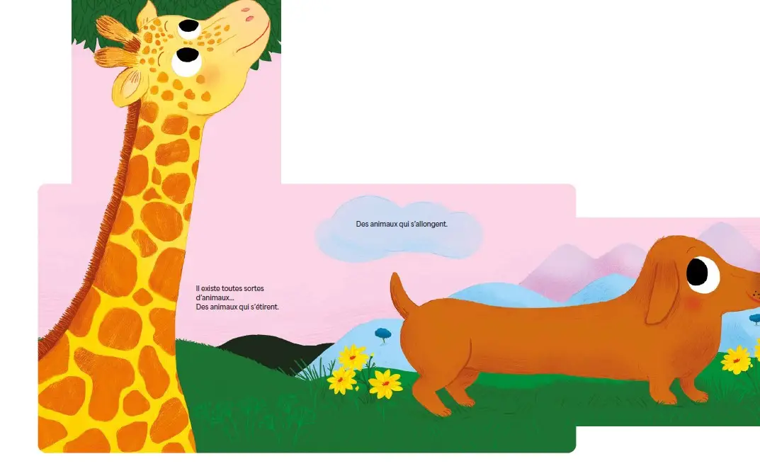 Super animaux - Pour découvrir les animaux avec des tirettes - Dès 12 mois - Livre d'éveil - 9782095059545 - page interieure 1