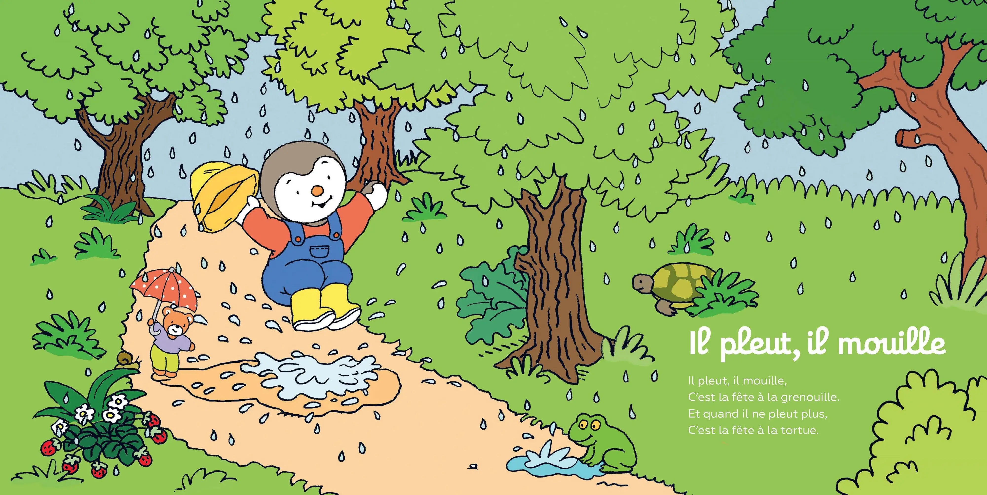 T'choupi - Mes premières comptines - 6 comptines à chanter avec T'choupi - Livre sonore, dès 2 ans - Cahier d'activités - 9782095060374 - page interieure 1