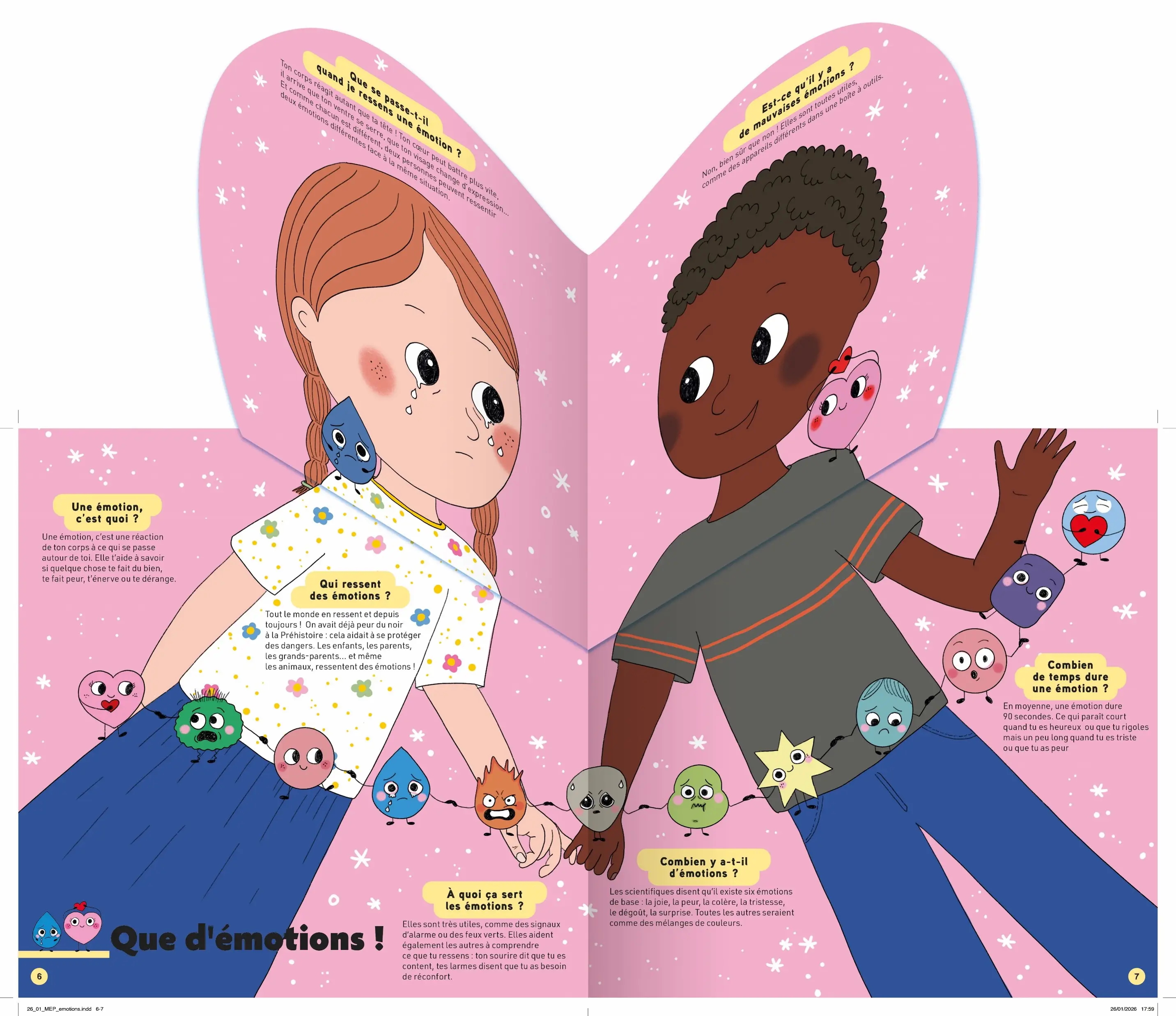 Kididoc - Les émotions - Un sujet enfin expliqué aux enfants en grand format - Dès 4 ans  - Livre documentaire - 9782095061456 - page interieure 1