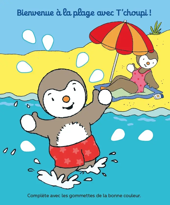 T'choupi - Mes gommettes Vive l'été - Plus de 150 gommettes repositionnables - dès 2 ans - Cahier d'activités - 9782095063078 - page interieure 1