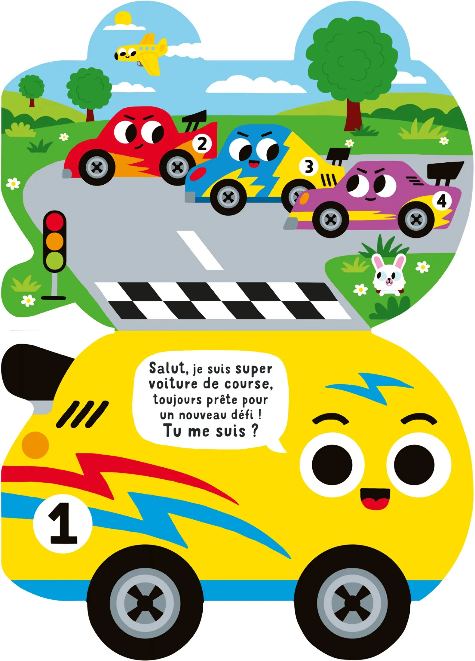 Super voiture de course ! - En route pour la compétition ! - Dès 18 mois - Livre d'éveil - 9782095064228 - page interieure 1