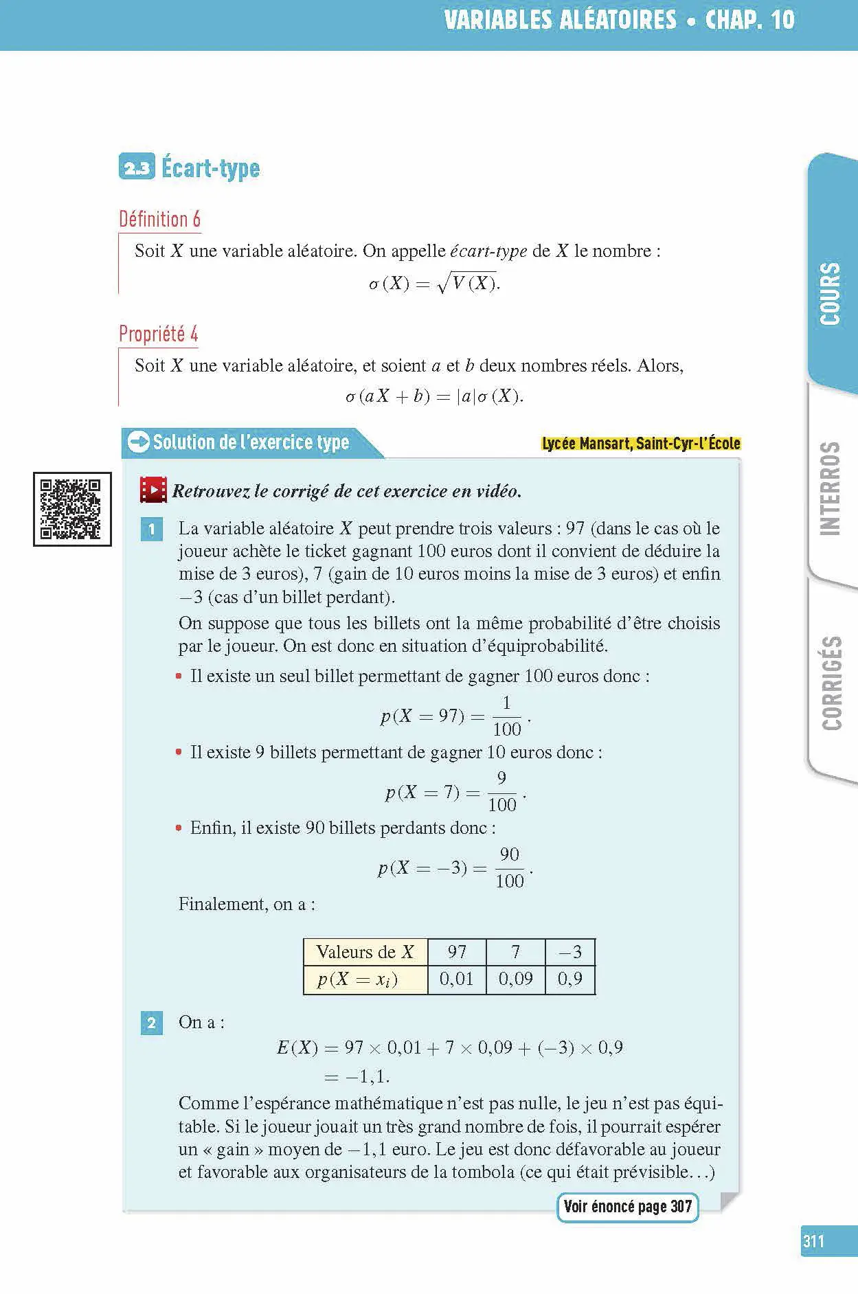 Maths Première - Interros des lycées 1re - Les vrais exos du BAC - + de 100 exercices avec corrigés détaillés - Bac 2027 - Cahier d'exercices - 9782095038625 - Page intérieure 10