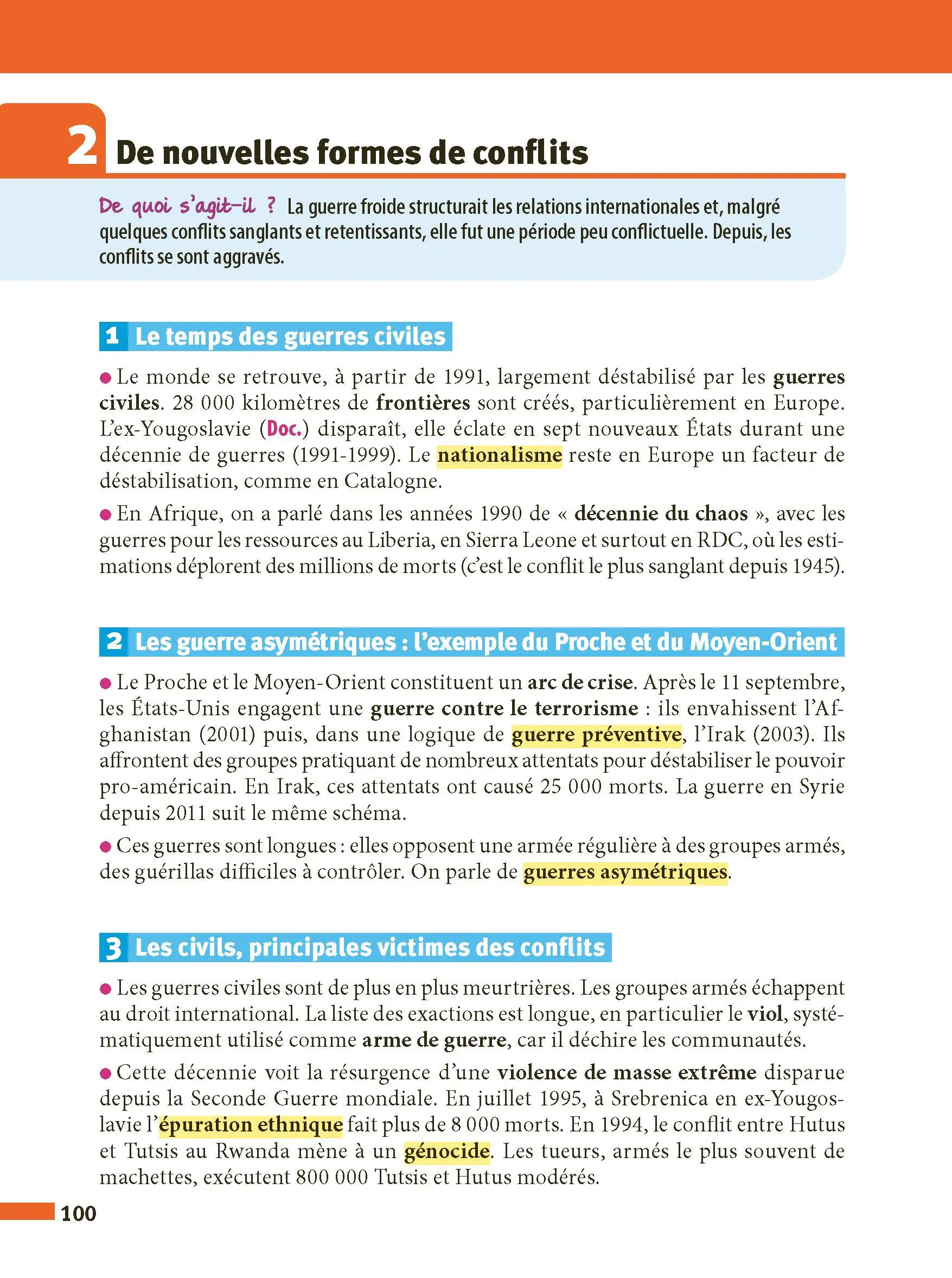 Histoire-Géographie Terminale - ABC Réussite - Bac 2027 - Enseignement commun Tle - Cours, Méthode, Exercices et Sujets corrigés - EPUB - Livre de cours, méthode et exercices - 9782095014261 - page intérieure 100