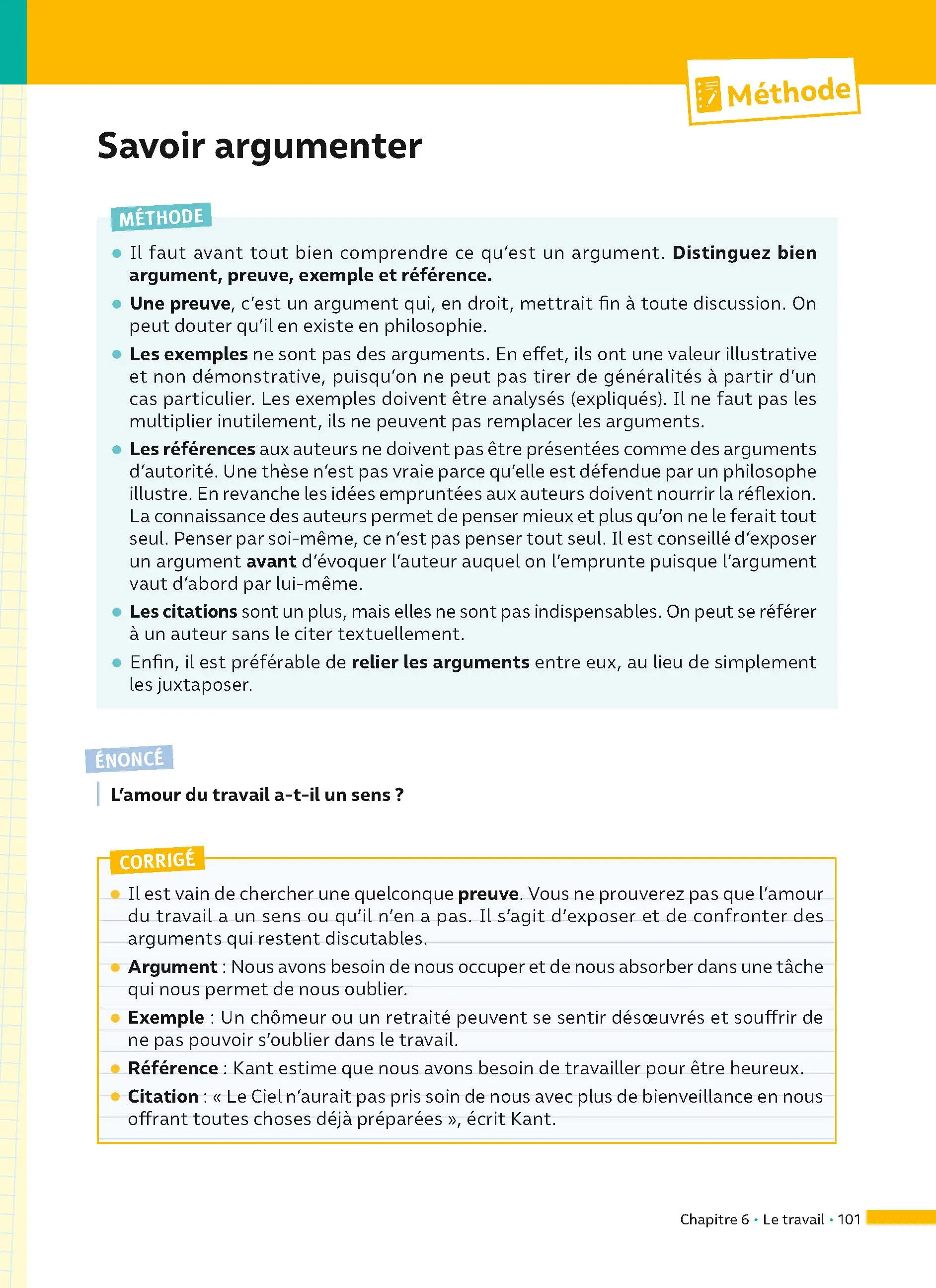 Philosophie Terminale - ABC Réussite - Bac 2027 - Enseignement commun Tle - Cours, Méthode, Exercices et Sujets corrigés + Cahier spécial Bac - Livre de cours, méthode et exercices - 9782091571232 - page intérieure 101