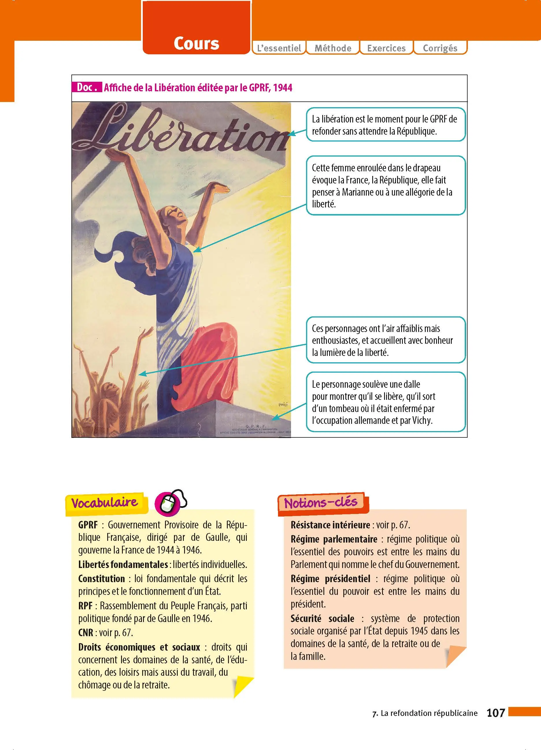 Histoire-Géographie-EMC (Enseignement moral et civique) 3e - ABC Réussite - Le Brevet efficace - Cours, Méthode, Exercices - Brevet 2027 - EPUB - Livre de cours, méthode et exercices - 9782095013950 - page intérieure 107