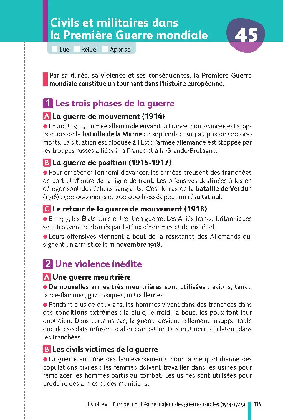Français - Histoire-Géographie - EMC (Enseignement moral et civique) 3e - Ma Compil fiches Brevet - Brevet 2027 - Fiches - 9782091520025 - page intérieure 113