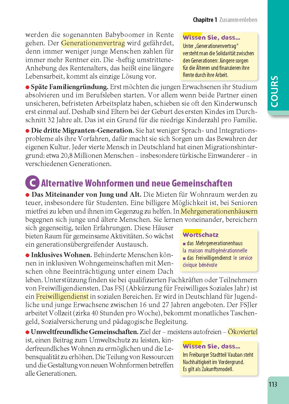 Allemand Lycée (2de, 1re, Terminale) - ABC Excellence - Bac 2027 - Enseignement commun - Cours complets, Notions-clés et vidéos, Points méthode, Exercices et corrigés détaillés - Livre de cours, méthode et exercices - 9782095020729 - page intérieure 113