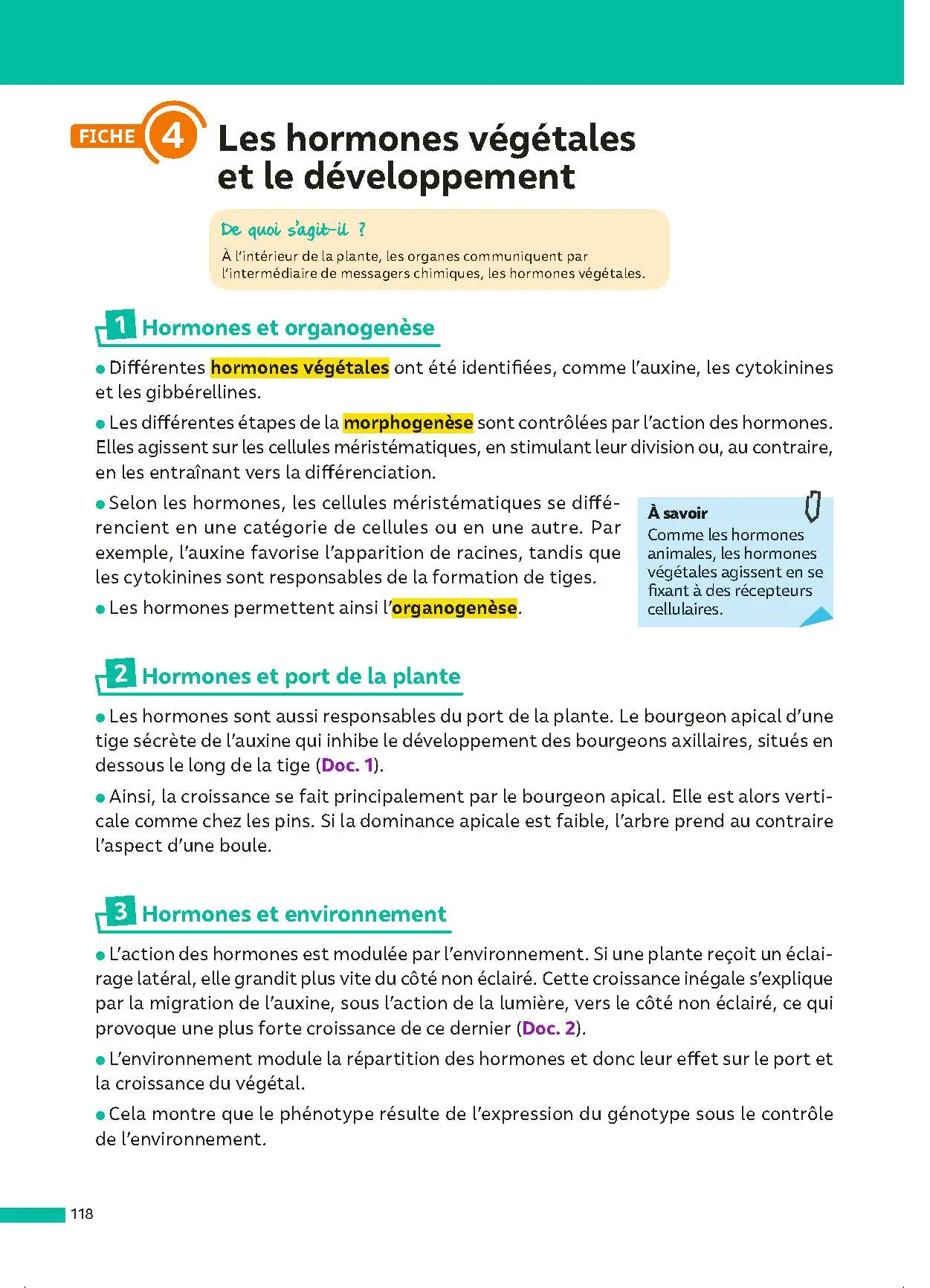 SVT Terminale (Sciences de la vie et de la Terre) - ABC Réussite - Bac 2027 - Enseignement de spécialité Tle - Cours, Méthode, Exercices et Sujets corrigés - Livre de cours, méthode et exercices - 9782091571294 - page intérieure 118