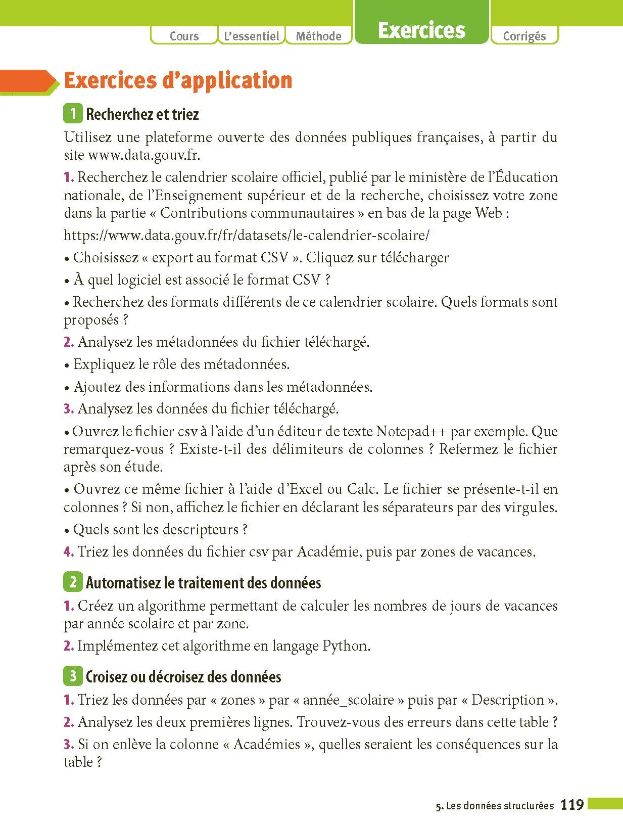 SNT 2de - ABC Réussite - Programme de seconde 2026-2027 - Cours, Méthode, Exercices - Livre de cours, méthode et exercices - 9782091571157 -  [page intérieure 119]