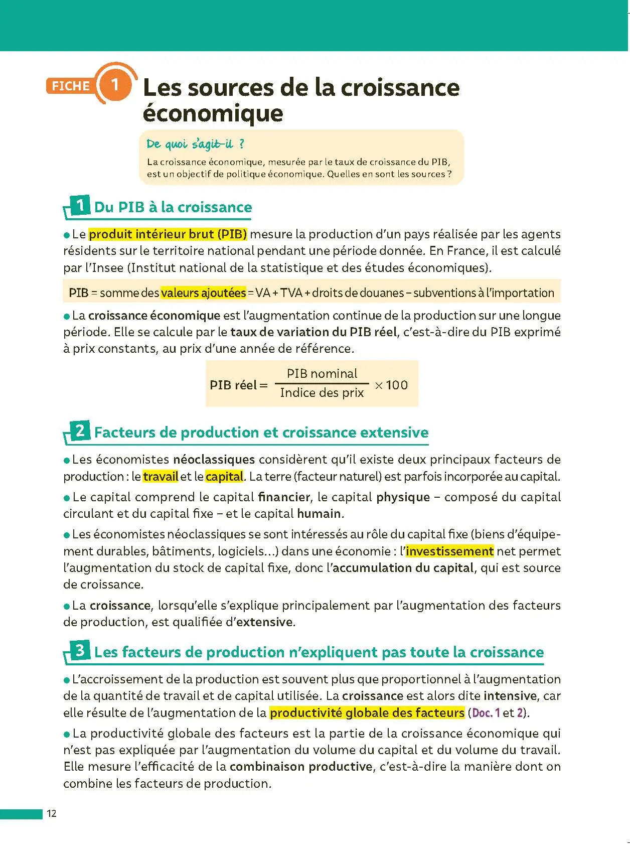 SES Terminale (Sciences économiques et sociales) - ABC Réussite - Bac 2027 - Enseignement de spécialité Tle - Cours, Méthode, Exercices et Sujets corrigés - EPUB - Livre de cours, méthode et exercices - 9782095014315 - page intérieure 12