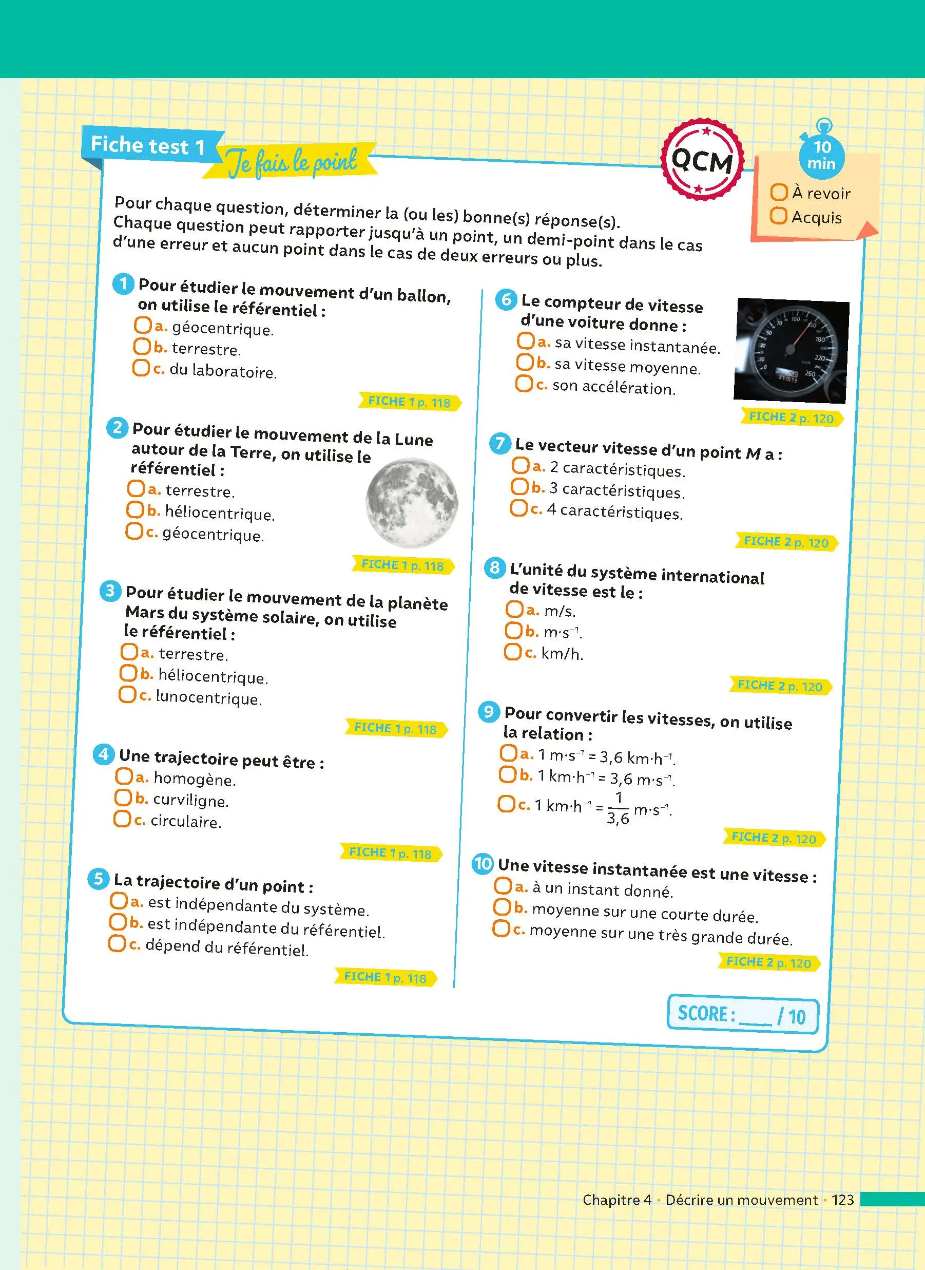Physique-Chimie 2de - ABC Réussite - Programme de seconde 2026-2027 - Cours, Méthode, Exercices - Livre de cours, méthode et exercices - 9782091571119 -  [page intérieure 123]