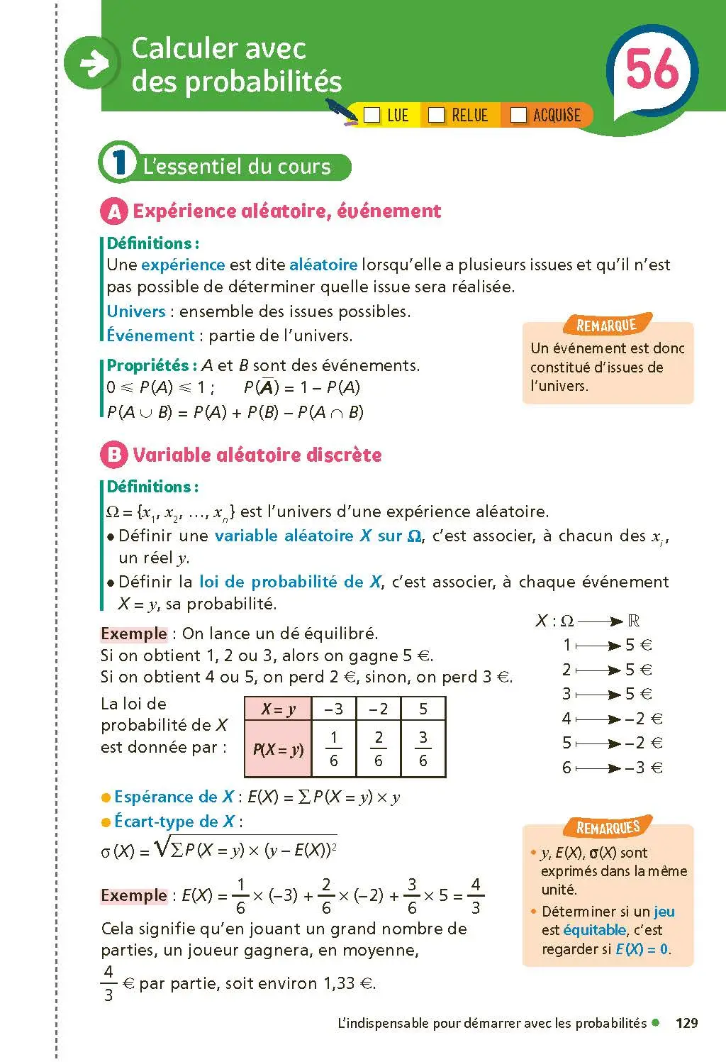 Mathématiques Terminale - Mes fiches pour le BAC Tle - BAC 2027 - Fiches - 9782095044640 - page intérieure 129