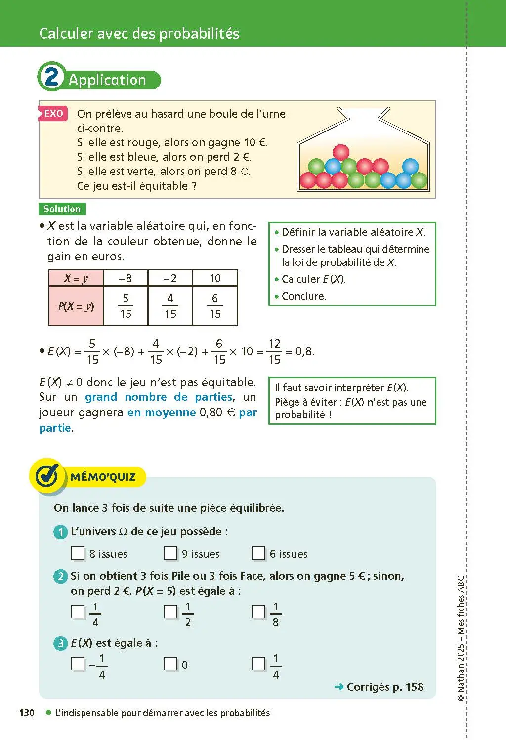 Mathématiques Terminale - Mes fiches pour le BAC Tle - BAC 2027 - EPUB - Fiches - 9782095050962 - page intérieure 130