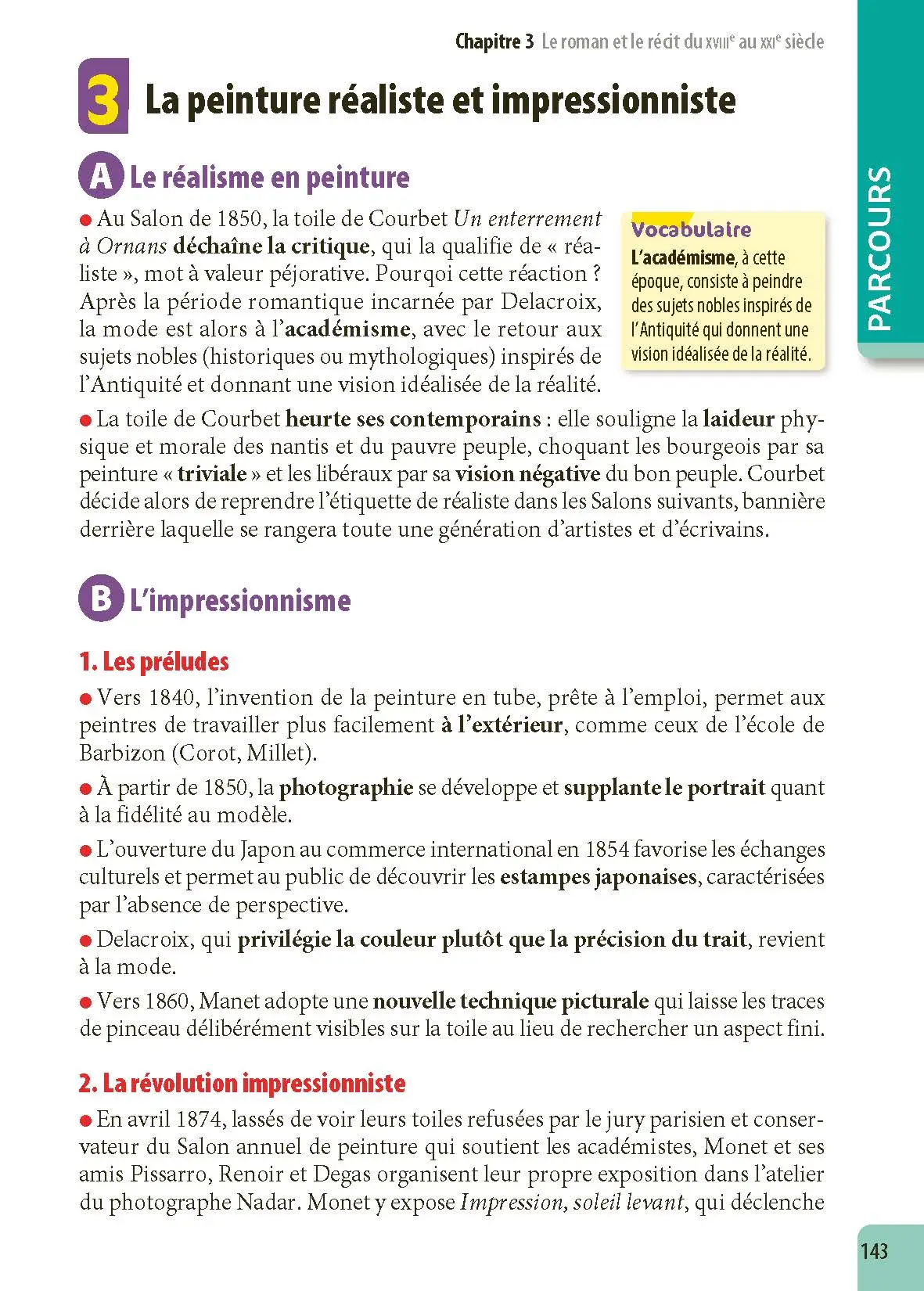 Français 2de - ABC Excellence - Programme de seconde 2026-2027 - Cours complets, Notions-clés et vidéos, Points méthode, Exercices et corrigés détaillés - Livre de cours, méthode et exercices - 9782091571362 -  [page intérieure 143]