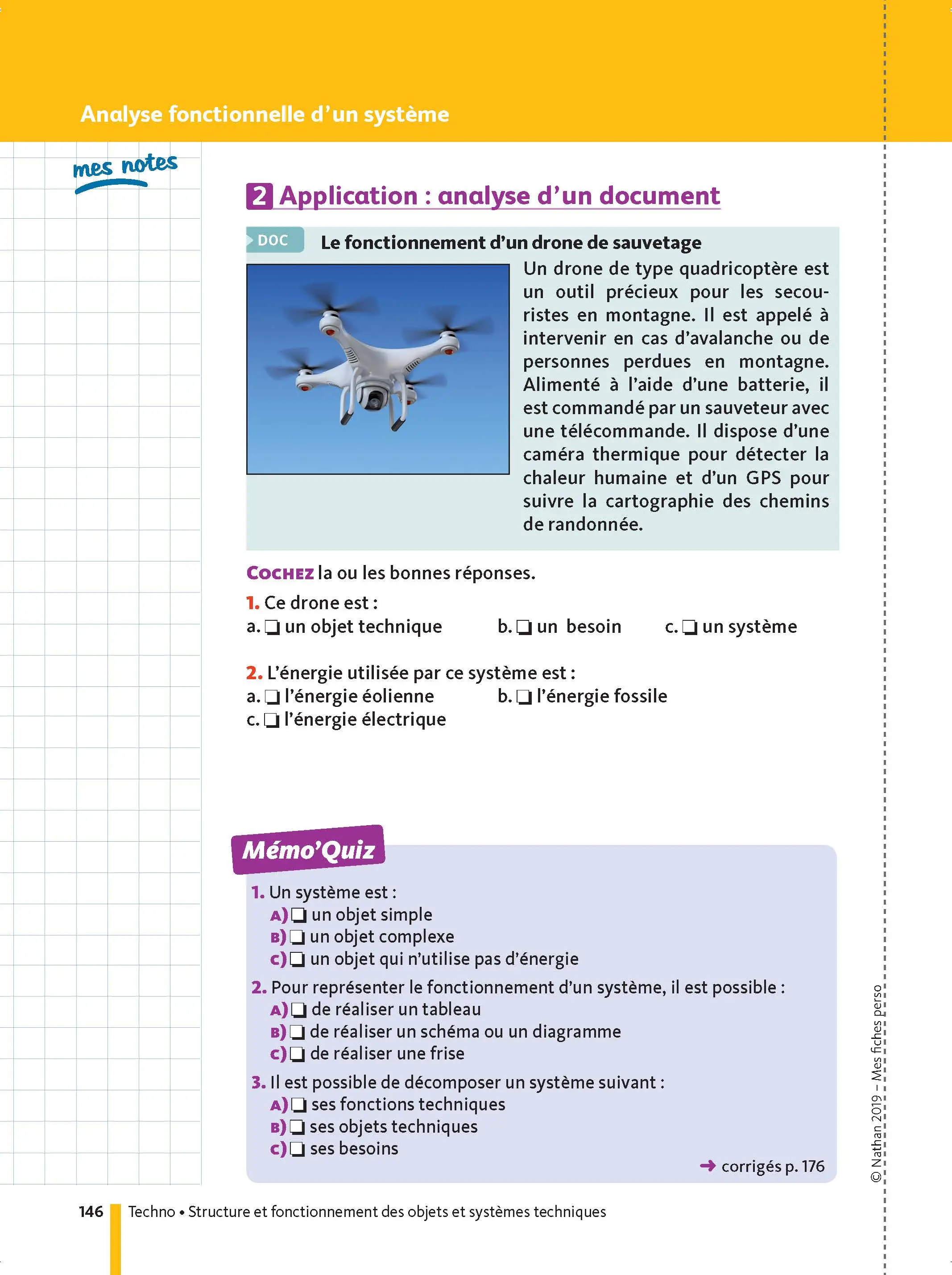 Physique-Chimie - SVT (Sciences de la vie et de la Terre) - Technologie 3e - Mes fiches perso Brevet - Révisions Brevet 2027 - Fiches - 9782091573779 - page intérieure 146