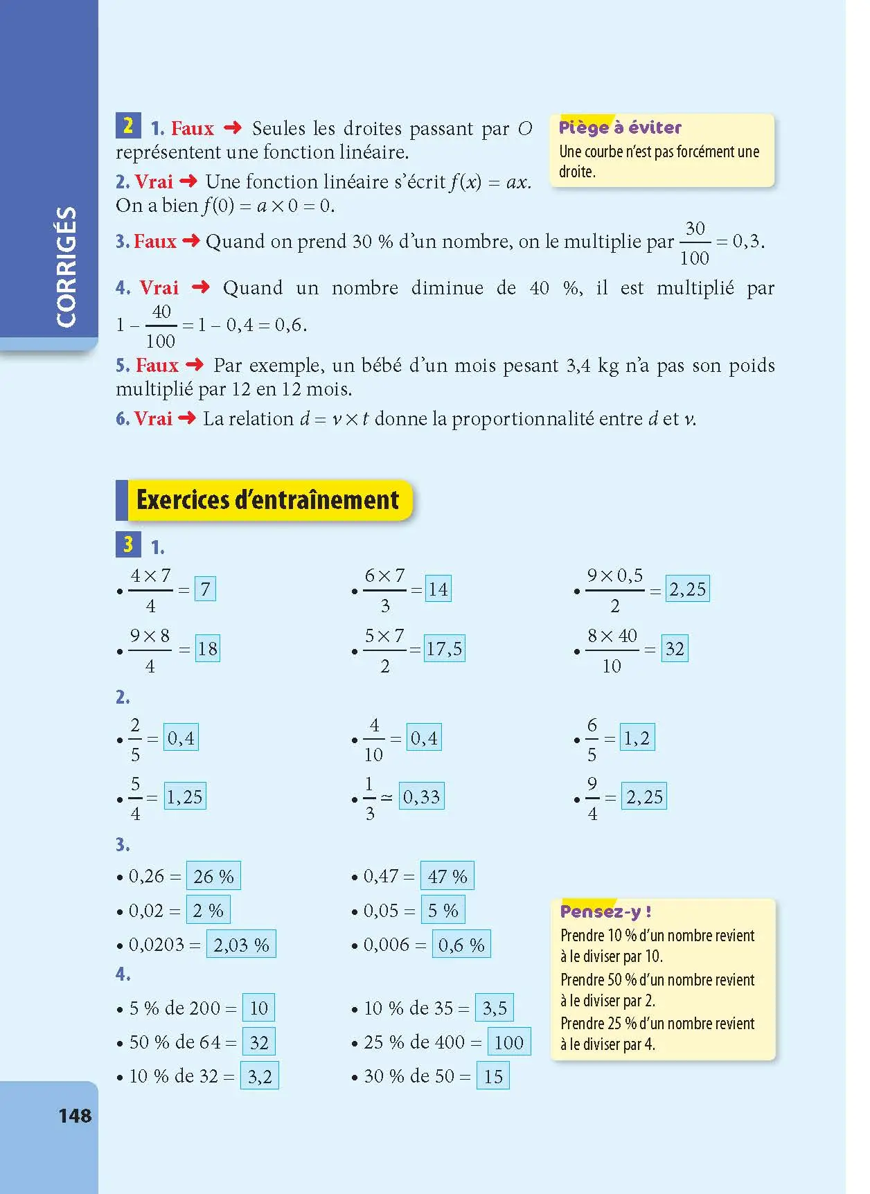 Maths 3e - ABC Excellence - Le Brevet brillamment - Cours, Méthode, Exercices - Brevet 2027 - Livre de cours, méthode et exercices - 9782091571324 - page intérieure 148