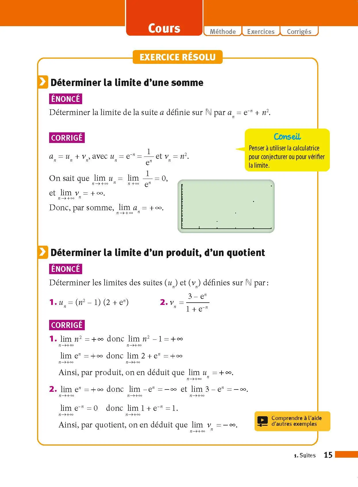 Maths complémentaires Terminale - ABC Réussite - Bac 2027 - Enseignement optionnel Tle - Cours, Méthode, Exercices - Livre de cours, méthode et exercices - 9782091571256 - page intérieure 15