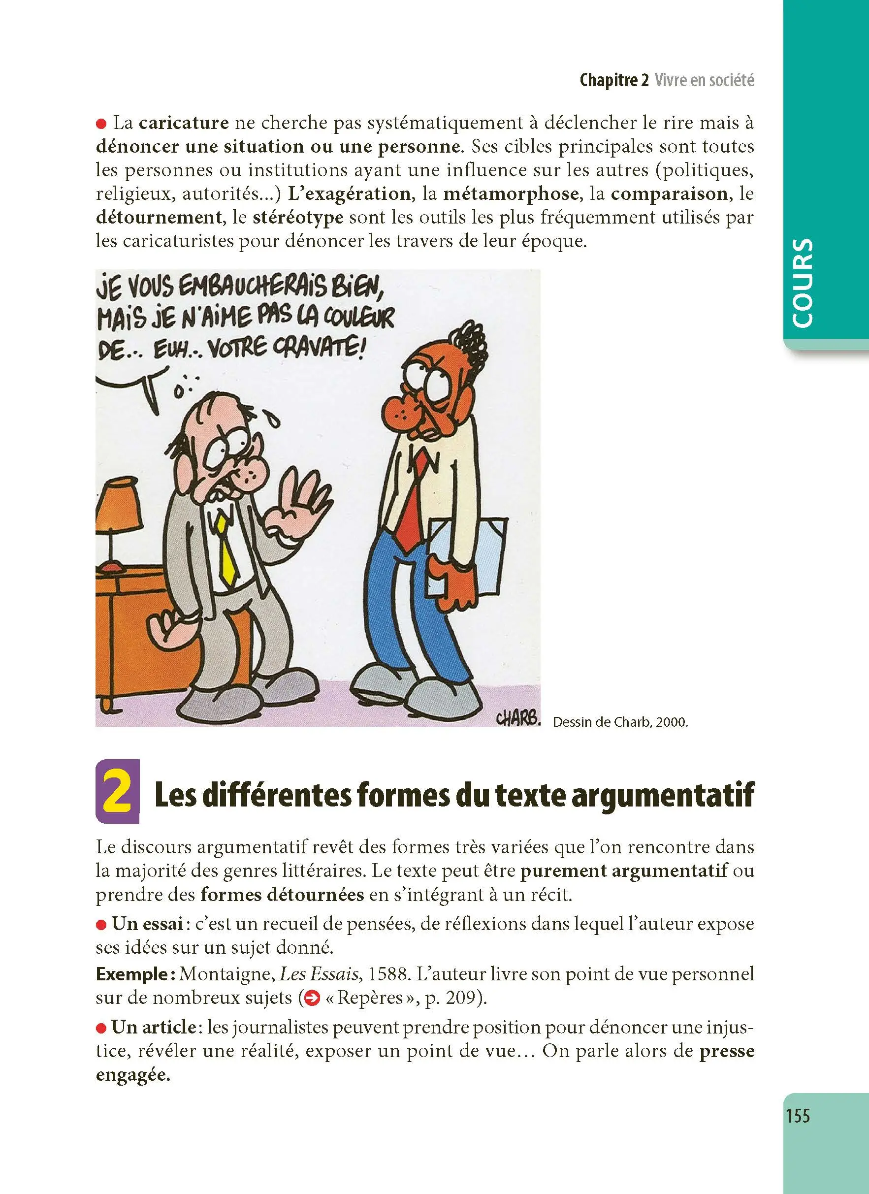 Français 3e - ABC Excellence - Le Brevet brillamment - Cours, Méthode, Exercices - Brevet 2027 - Livre de cours, méthode et exercices - 9782091571331 - page intérieure 155