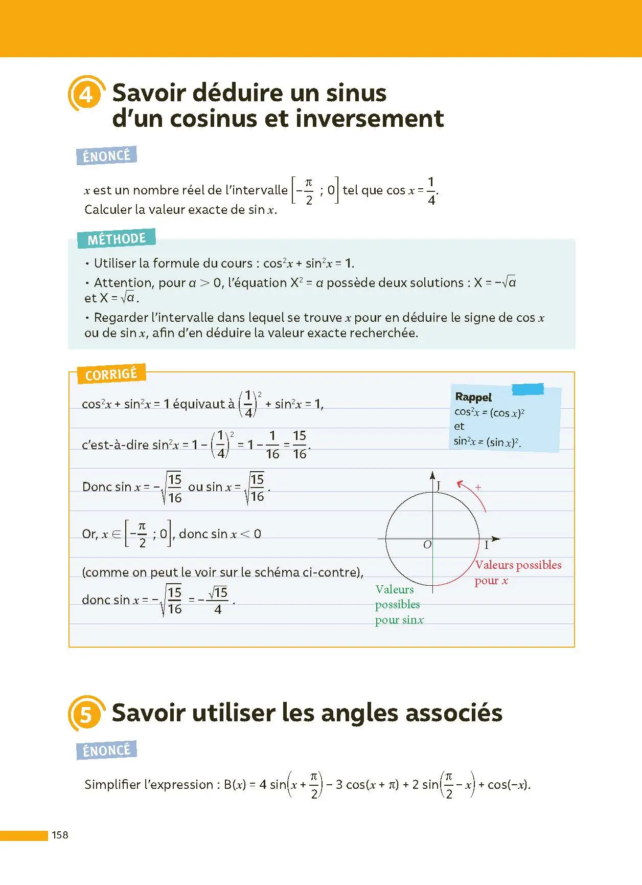 Maths 1re - ABC Réussite - Bac 2027 - Programme de première 2026-2027 - Enseignement de spécialité - Cours, Méthode, Exercices et Corrigés guidés - EPUB - Livre de cours, méthode et exercices - 9782095013974 - page intérieure 158