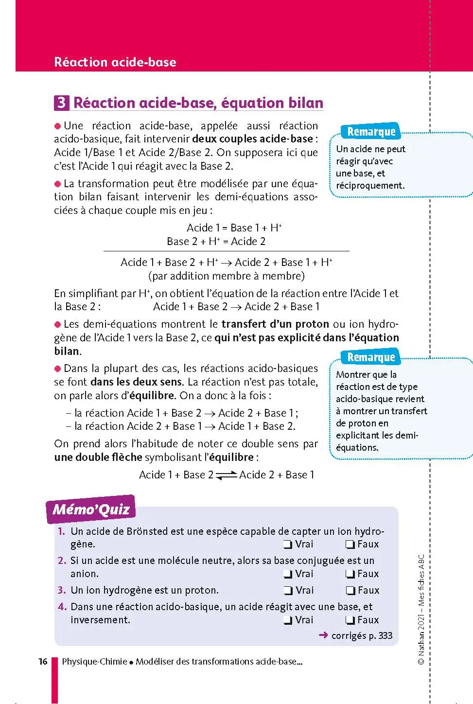 Mes spécialités Physique-Chimie / SVT (Sciences de la vie et de la Terre) - Ma Compil fiches BAC Term - Bac 2027 - Fiches - 9782091575834 - page intérieure 16