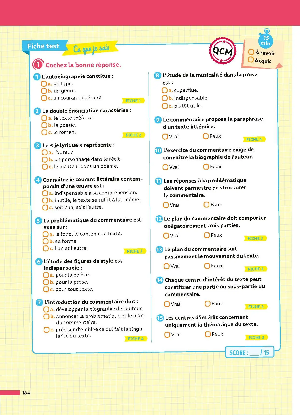 Français 2de - ABC Réussite - Programme de seconde 2026-2027 - Cours, Méthode, Exercices - Livre de cours, méthode et exercices - 9782091571096 -  [page intérieure 184]