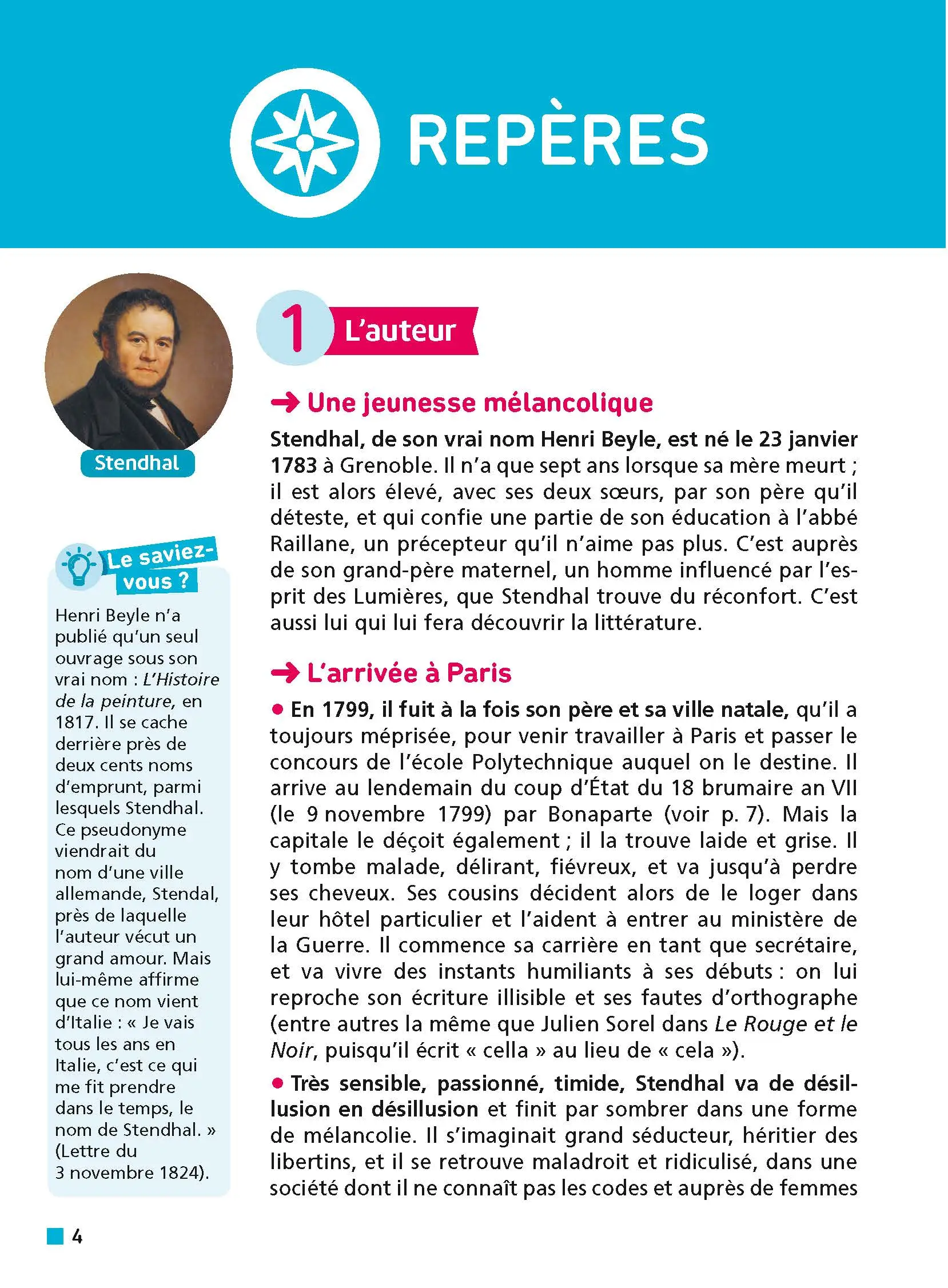 Analyse et étude de l'oeuvre-Le Rouge et le Noir de Stendhal - Réussir son BAC Français 1re - Parcours : Le personnage de roman, esthétiques et valeurs-Une oeuvre, un parcours - Livre - 9782091320908 - Page intérieure 2/5