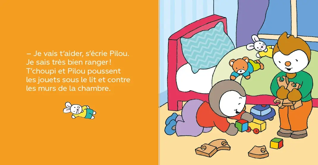 T'choupi range sa chambre - Dès 2 ans - Album(s) - 9782092492895 - page interieure 2