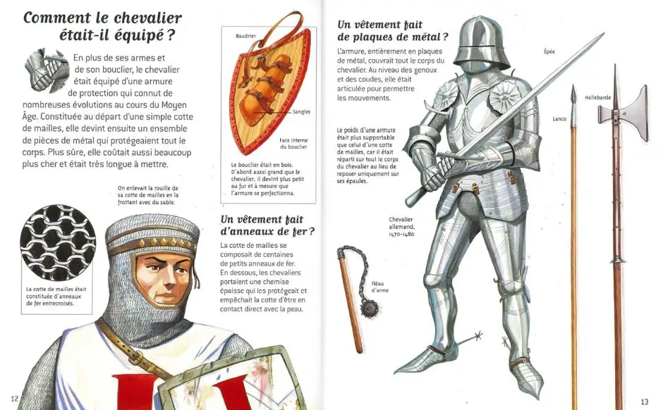 Châteaux et chevaliers - Questions/Réponses - doc dès 7 ans - Livre documentaire - 9782092495476 - page-interieure 2