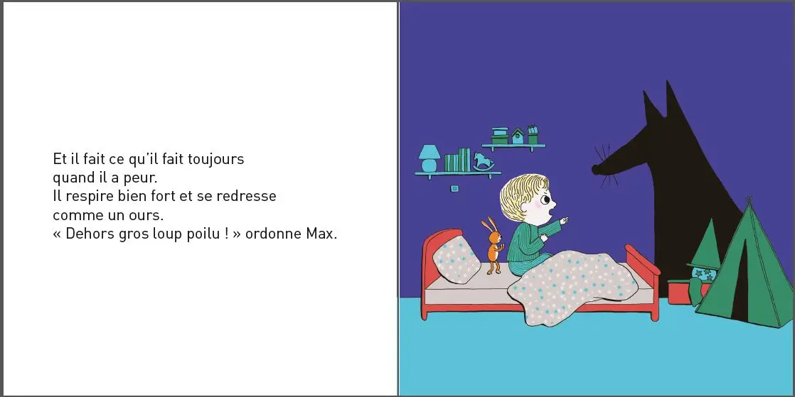 Max et Lapin, même pas peur gros loup poilu - Dès 2 ans - Album(s) - 9782092589557 - page interieure 2