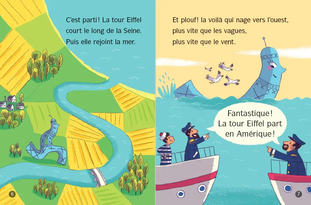 La tour Eiffel à New York ! -  Lune Bleue Dès 6 ans - Roman - 9782095031312 - page-interieure 2