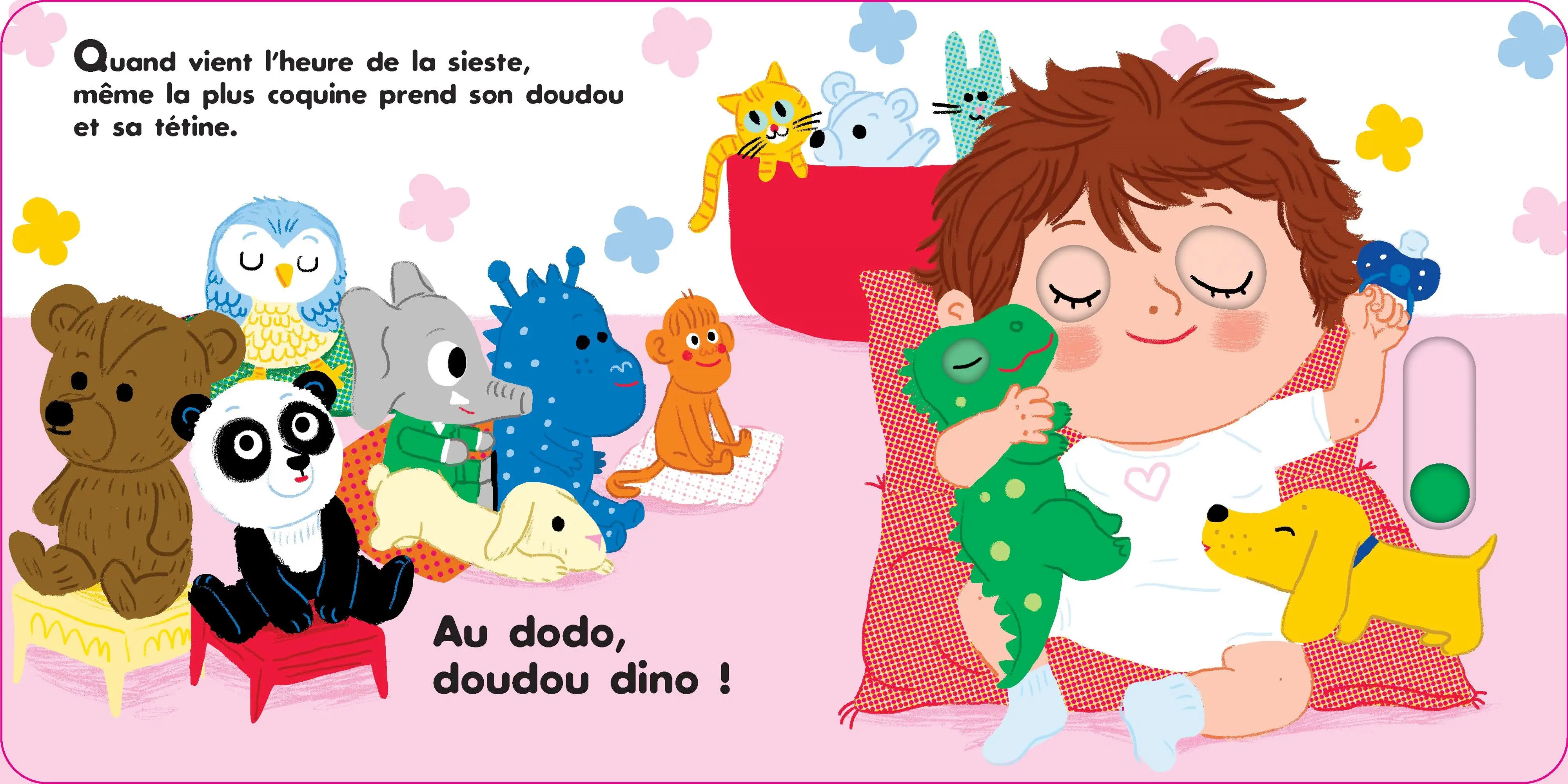 Au dodo - les doudous - Livre animé dès 6 mois - Pour accompagner le rituel du coucher des bébés - Livre d'éveil - 9782095042219 - page-interieure 2